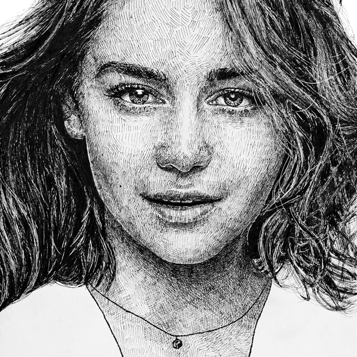 handgezeichnetes-portrait-emilia-clarke-frau-schauspieler-tusche-schwarz-weiss_